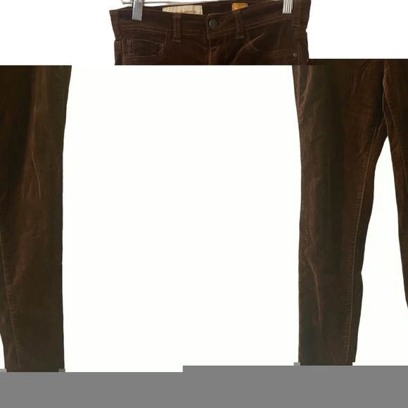Pilcro & The Letterpress Serif Velvet Maroon Skinny Pants Jeans Size 26 Women's - Picture 7 of 7